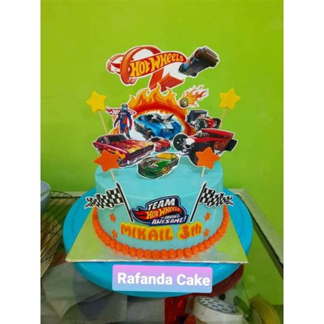 Jual Topper Kue Ultah Toper Cars Hot Wheels Custom Nama Shopee Indonesia