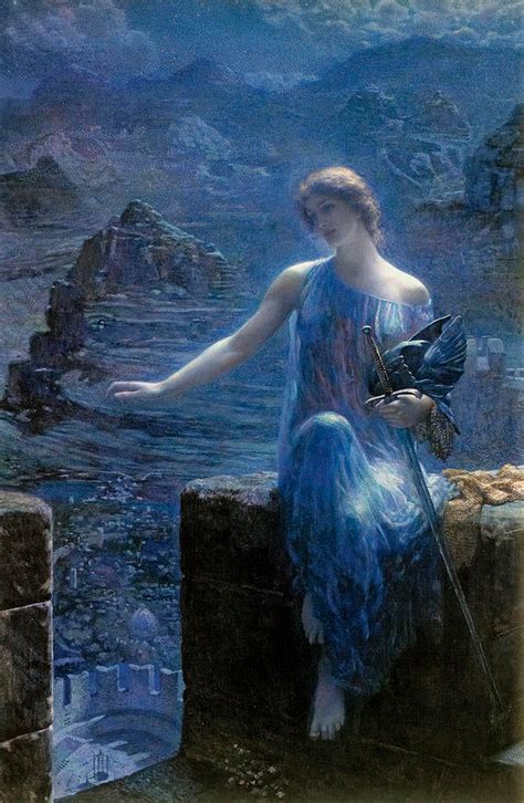 Norse Myth Painting Valkyries Vigil By Edward Robert Hughes Edward