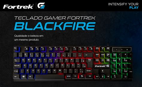 Teclado Gamer Multim Dia Blackfire Preto Fortrek Amazon Br