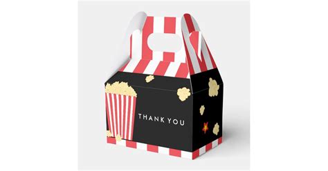 Popcorn Movie Bucket Birthday Party Favor Boxes | Zazzle