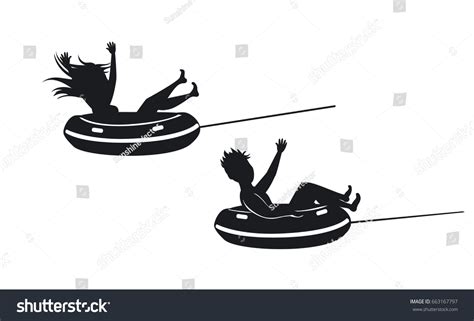 56 Silhouette Of Girl In Inner Tube Images Stock Photos Vectors