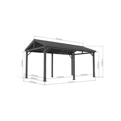 Mimosa 324 X 531m Brighton Louver Panel Gazebo Bunnings Australia