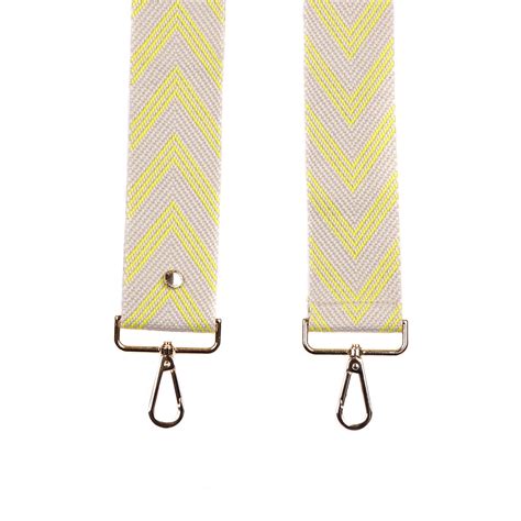 Strap Yellow Chevron Pom Pom London