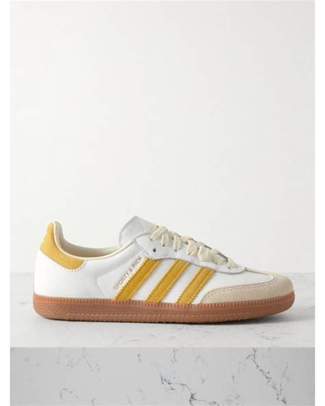 Adidas Originals Sporty Rich Samba Og Embellished Suede Trimmed