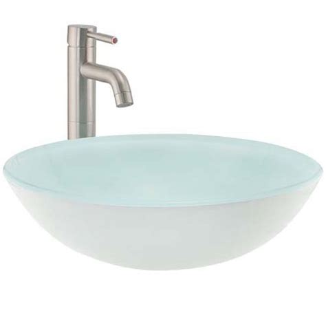 Seafoam Green Glass Round Vessel Sink Vessel Sinks Bathroom Sinks