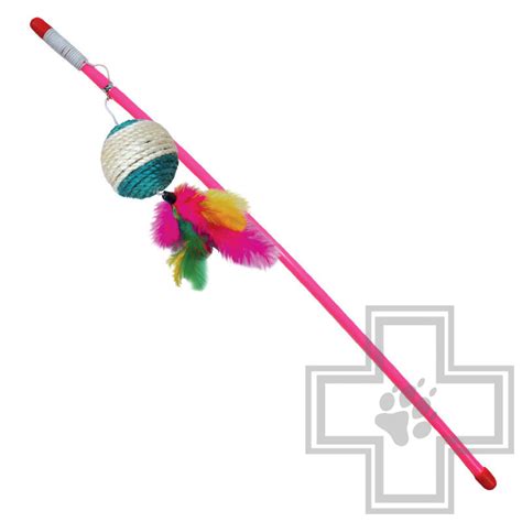 Купить Triol Удочка-дразнилка "Шарик с перьями" для кошек - доставка ...