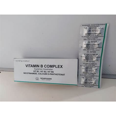 Jual Vitamin B Complex Nova Afifarma Per Strip Isi Tablet Shopee