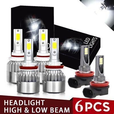 For Toyota Camry 2007 2014 LED Headlights Bulbs Kit High Low Beam