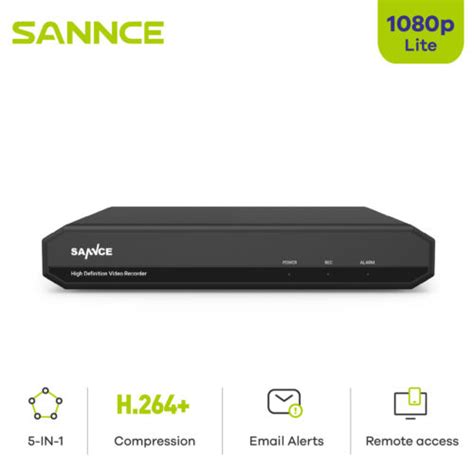 SANNCE HD 8CH 1080P Lite CCTV DVR TVI Video Recorder For Security