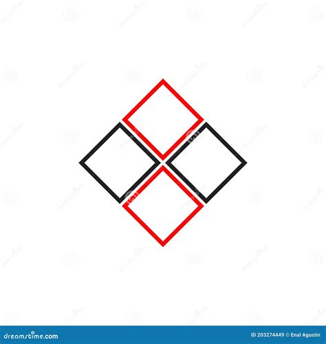 Rhombus Shape Icon Logo Design Template Stock Vector Illustration Of