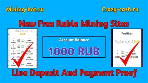 WOW New Free Ruble Mining Sites 2020 Live Deposit And Payment