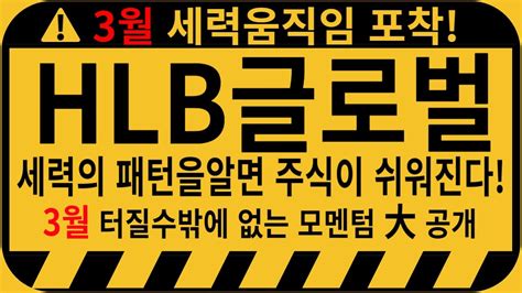 Hlb글로벌 주가전망 세력의 패턴을 알면 주식이 쉬워집니다 Youtube