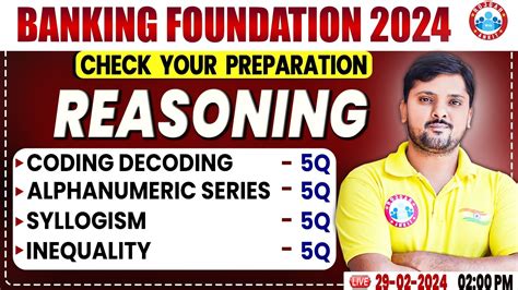 Bank Exams Foundation 2024 Reasoning PYQ S For Bank Exams