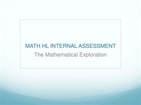 Ppt Math Hl Internal Assessment Powerpoint Presentation Free