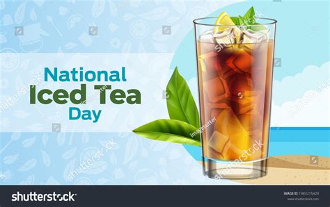 National Iced Tea Day On June Stock Vector Royalty Free 1983215429