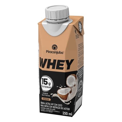 Bebida L Ctea Uht Coco Zero Lactose Piracanjuba Whey Caixa Ml Campelo