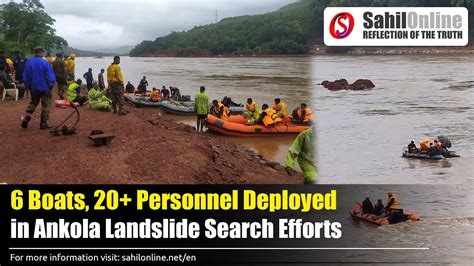 Ankola Landslide Search Operation Underway In Gangavali River With 6