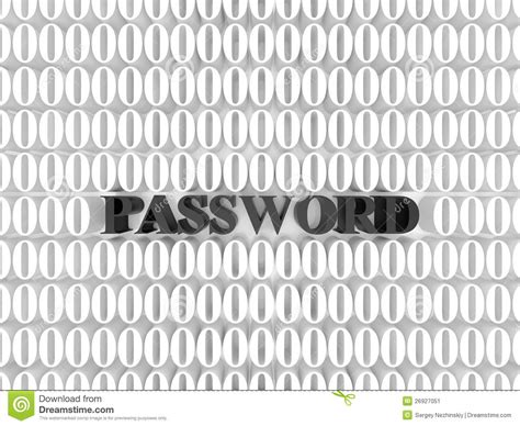 Password Stock Illustration Illustration Of Access Network 26927051