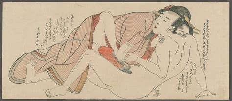 Kitagawa Utamaro Series Of Horizontal O Hosoban Shunga Prints C