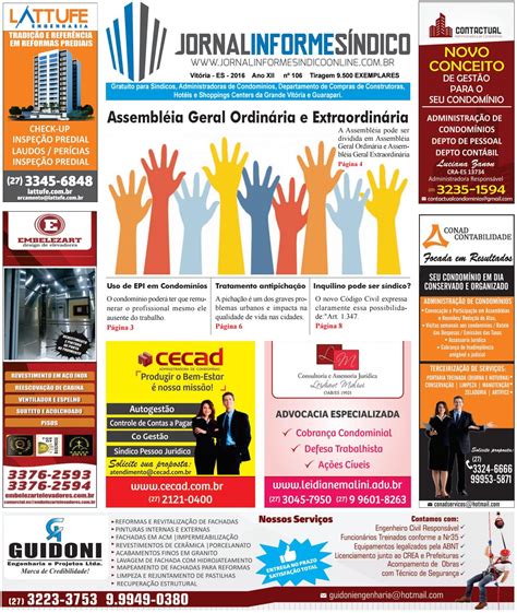 Jornal Informe S Ndico Edi O By Informe Sindico Issuu