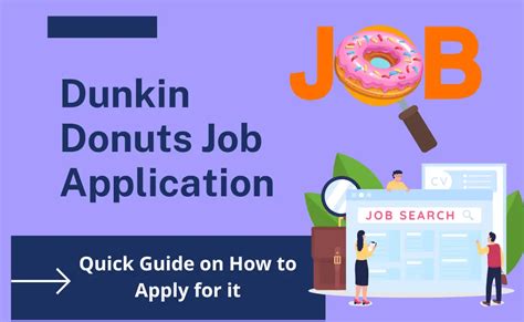 How To Apply For Dunkin Donuts Job Application