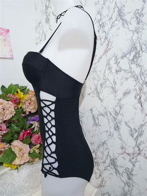 Sexy Black One Piece Bikini Women S Fashion Swimwear Bikinis Swimsuits On Carousell