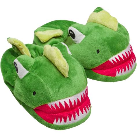 Buy Calvi Boys 3d Dinosaur Slippers Green