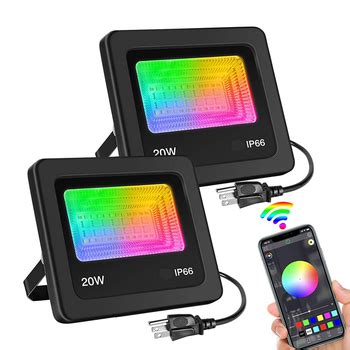 Aluminum Rgb Flood Light With App Control 20w Smart Flood Light Rgbw