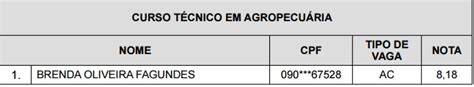 Campus Senhor Do Bonfim Chamada De Matr Cula Curso Integrado