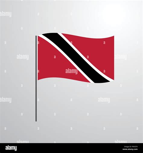 Trinidad And Tobago Waving Flag Stock Vector Image Art Alamy