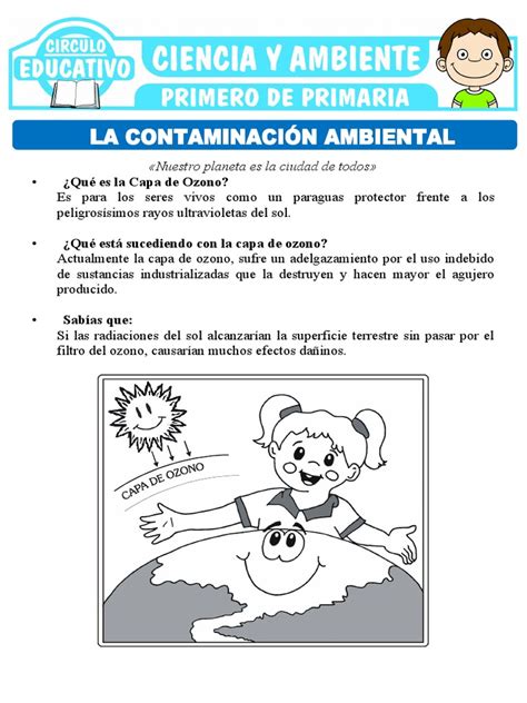 La Contaminacion Ambiental Para Primero De Primaria Pdf