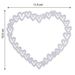 Vaessen Creative Stanzschablone MV SS 111 Herzrahmen Herz Herzen Li