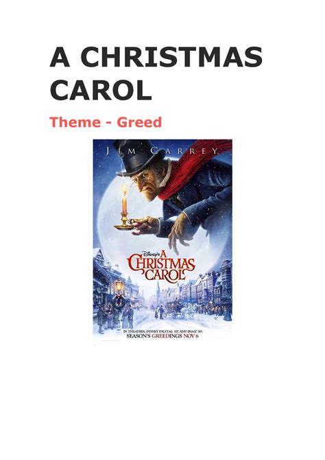 How Is The Theme Of Greed Explored In A Christmas Carol A Christmas