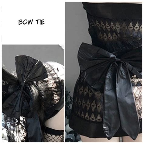 Women Black Lace Sexys Uniform With Big Bows Comfortable Ultra Thin Unline Lingerie For