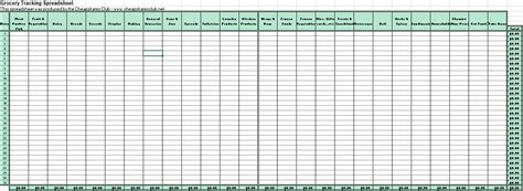 Grocery Shopping Template Excel