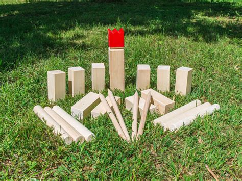 Jeu De Lancer D Ext Rieur Scandinave Kubb Avec Quilles En Bois Sports