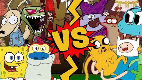 M U G E N Battles Spongebob Invader Zim Stimpy Rocko Vs Finn And Jake