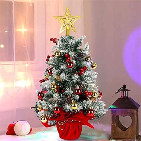 Kaheign Mini Arbol De Navidad Artificial Cm Pino De Mesa Peque O En