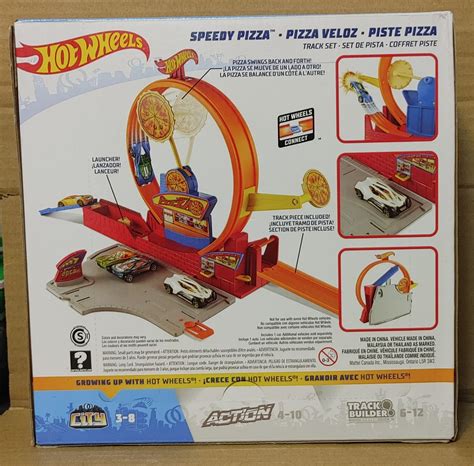 Hot Wheels Speedy Pizza Playset Action Set Track Builder New EBay
