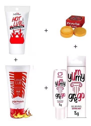 Lubrificante Yummy Grego Hot Pomada Chinesa E Gel Íntimo Parcelamento sem juros