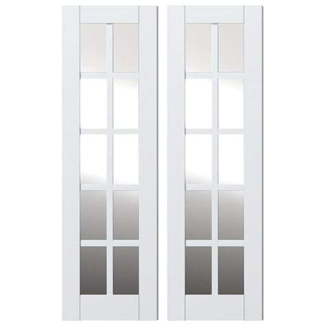 TENONER 48 In X 80 In Double 24 In W Doors 10 Lite White Primed No