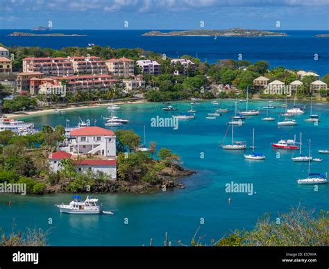 Town Of Cruz Bay On The Caribbean Island Of St John In The Us Virgin