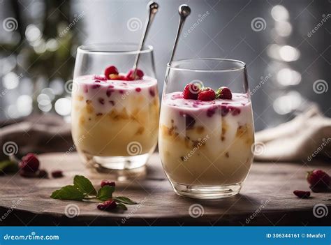 Kulfi Falooda Ice Cream With Dry Fruits In Glass Generative Ai Royalty