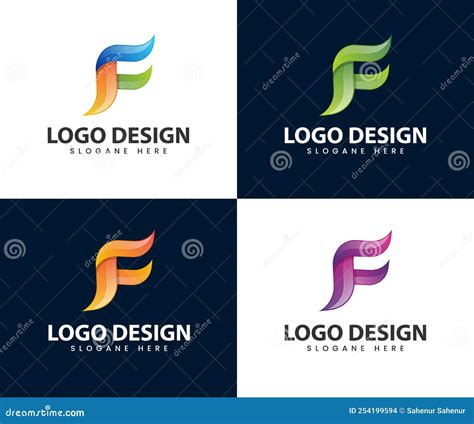 Abstract Modern Letter F Logo Design Abstract Icon For Letter F Stock