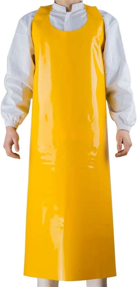 Etbol Waterproof Vinyl Apron 8 Mil Thick Ultra Lightweight Yellow