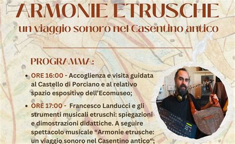 Celebrazione Della Giornata Degli Etruschi Al Castello Di Porciano Un