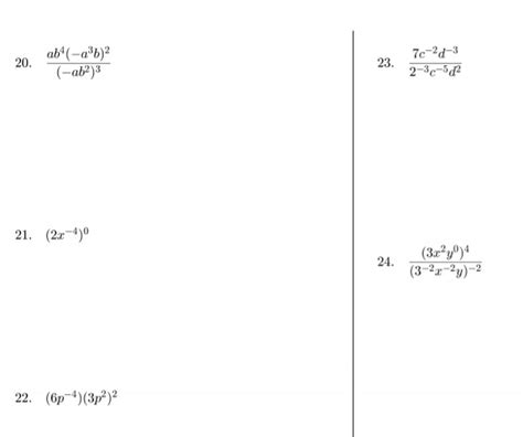 [grade 10 Math Exponents] How Do I Simplify Question 20 22 And 23 Using Exponent Laws R