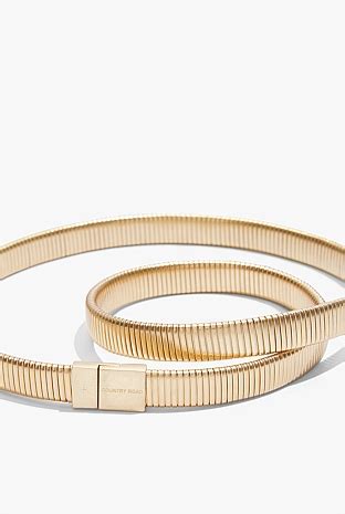 Gold Metal Stretch Belt Belts Country Road