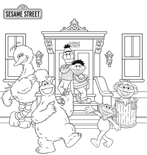 Sesame Street Coloring Pages Printable Coloring Pages