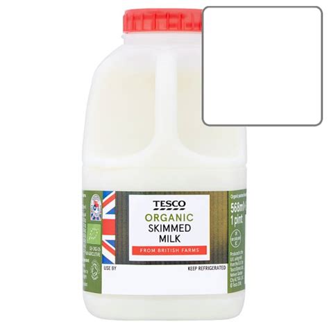 拏 Calories In Tesco Organic Skimmed Milk From British Farms